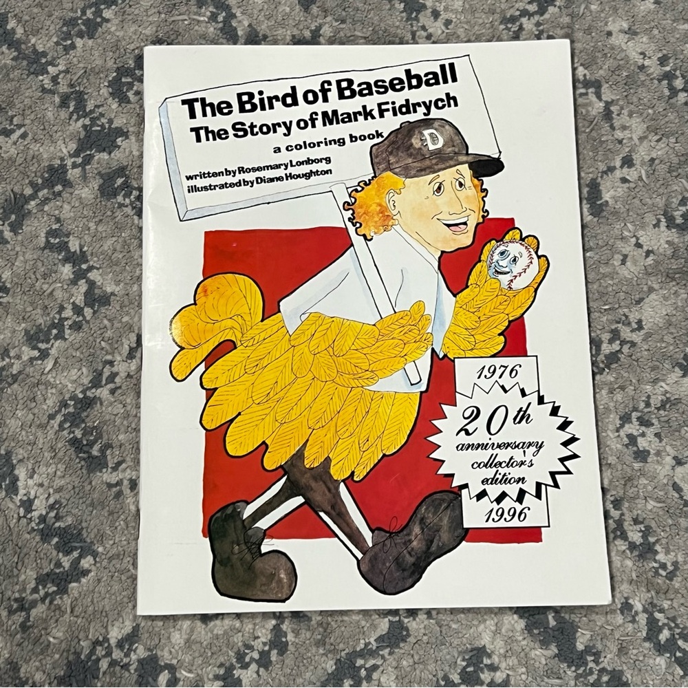 The Bird of Baseball: The Story of Mark Fidrych coloring book 20th anniversary - Picture 4 of 5